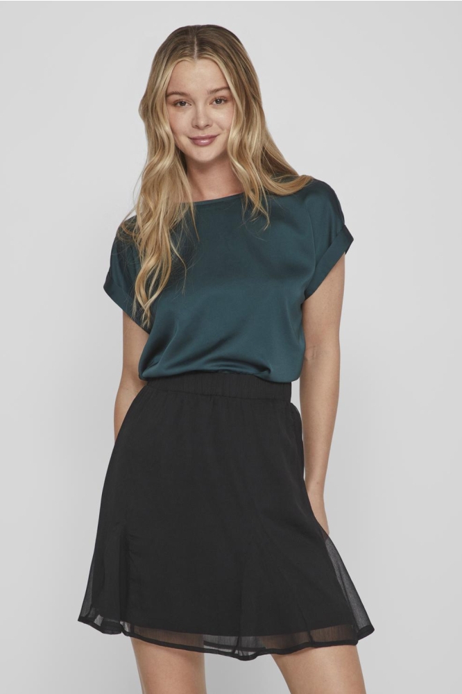 VIELLETTE S/S SATIN TOP - NOOS 14059563 PONDEROSA PINE